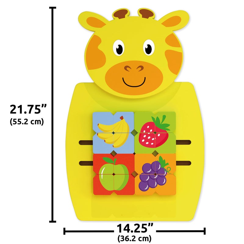 Spark & WOW LEARNING ADVANTAGE Giraffe Activity Wall Panel - 18m+ - Toddler Activity Center - Wall-Mounted Toy - Busy Board Decor for Bedrooms, Daycares and Play Areas - Image 3